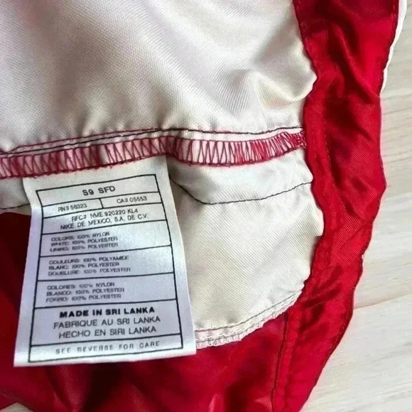 Vtg 90’s Nike Men’s Red Hooded Anorak 1/2 Zip Pullover Windbreaker Jacket Sz XL - Picture 14 of 16